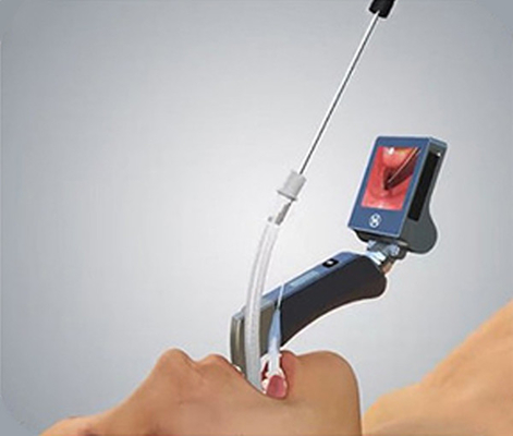 Video laringoscopio medico riutilizzabile di acciaio inossidabile con 5 lame