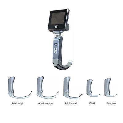 Video laringoscopio rigido riutilizzabile LCD da 3 pollici Video laringoscopio con 5 lame