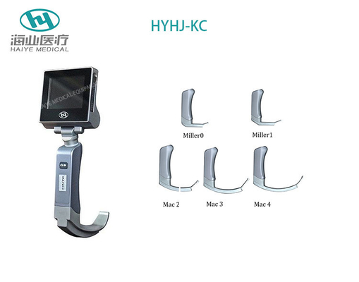 Video laringoscopio rigido medico LCD a 360 gradi con batteria ricaricabile